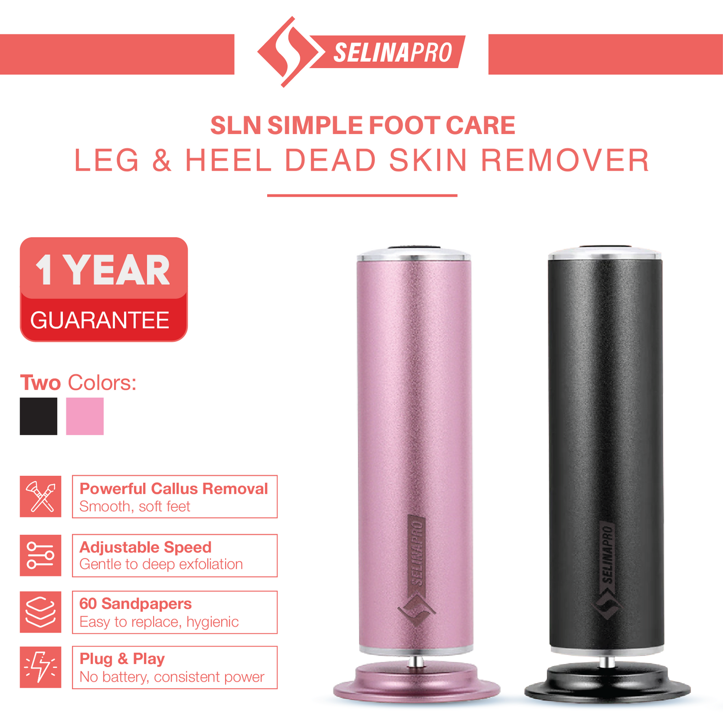 SelinaPro™ ProCare Elite Electric Foot Callus Remover
